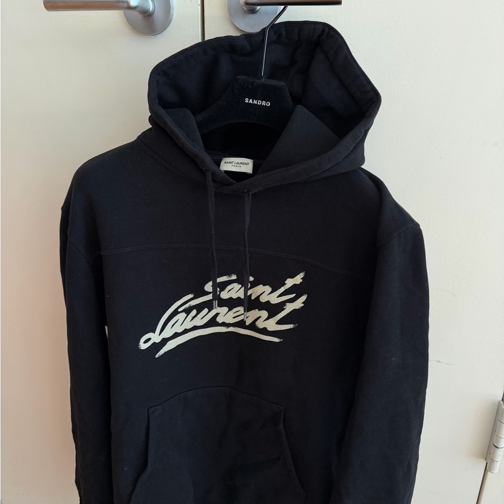 Saint Laurent 50s Signature Logo Hoodie